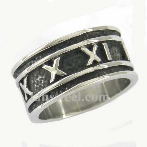 FSR02W00 Rome Number band Ring - Click Image to Close